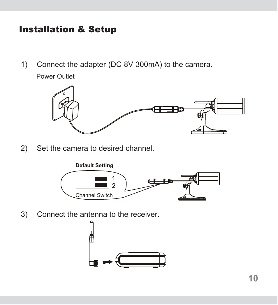 Installation&usage, Installation & setup | SecurityMan NiteCam2 User Manual | Page 10 / 20
