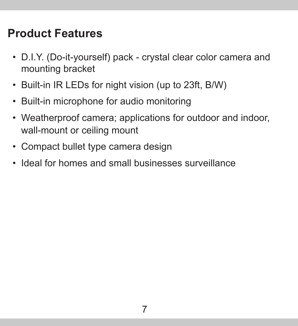 Product features | SecurityMan SM-302 User Manual | Page 7 / 15