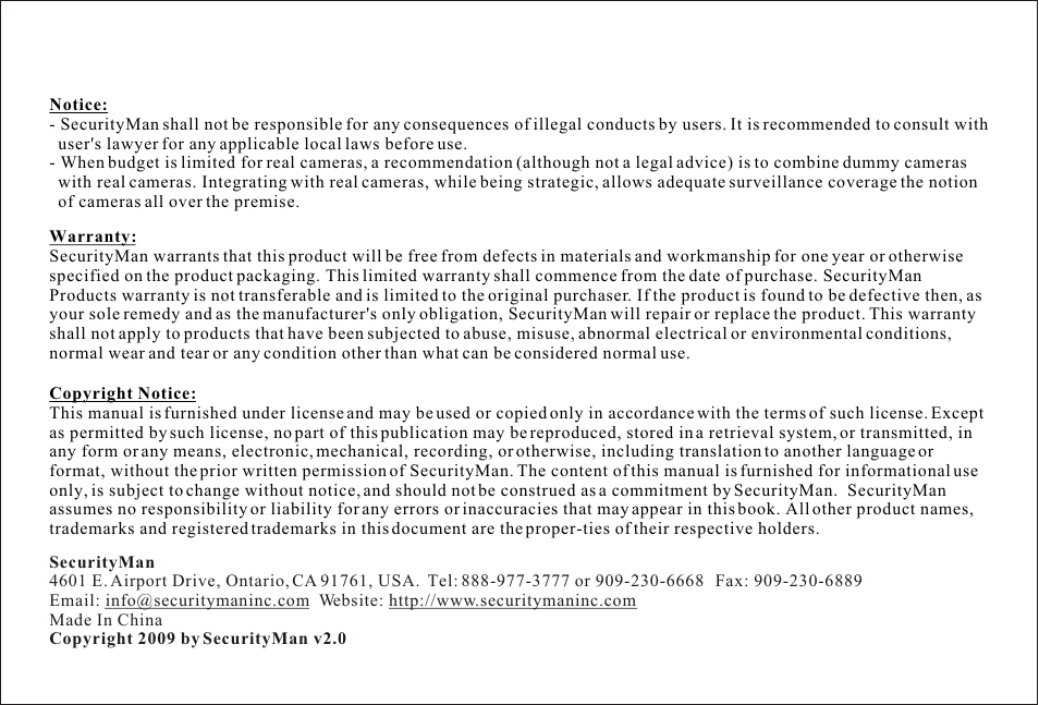 Т³гж 2 | SecurityMan SM-320S User Manual | Page 2 / 2