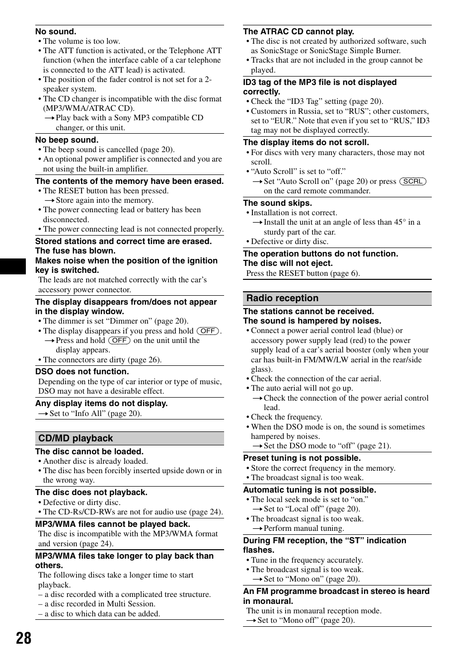 Sony MEX-BT5100 User Manual | Page 28 / 172