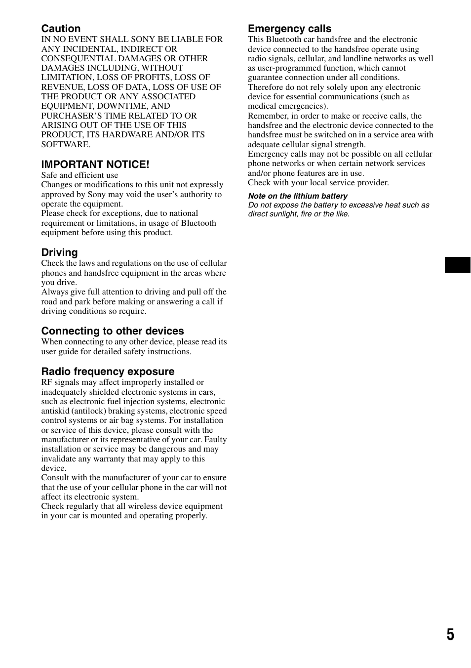 Sony MEX-BT5100 User Manual | Page 5 / 172