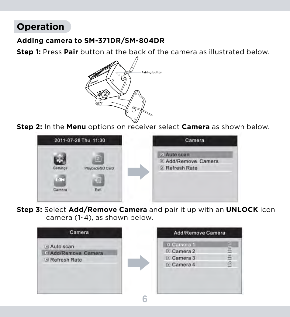 6operation | SecurityMan SM-804DT User Manual | Page 10 / 12