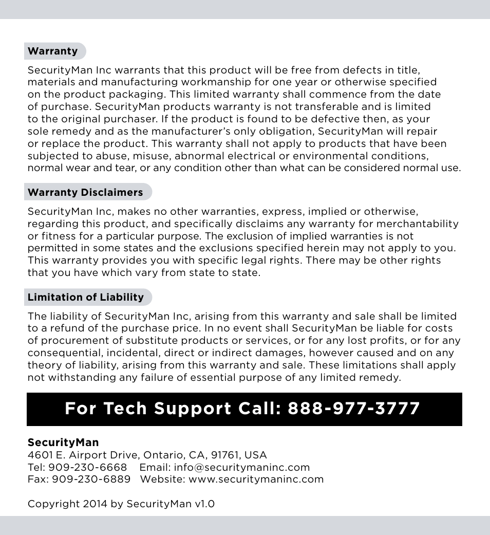 SecurityMan SM-804DT User Manual | Page 3 / 12