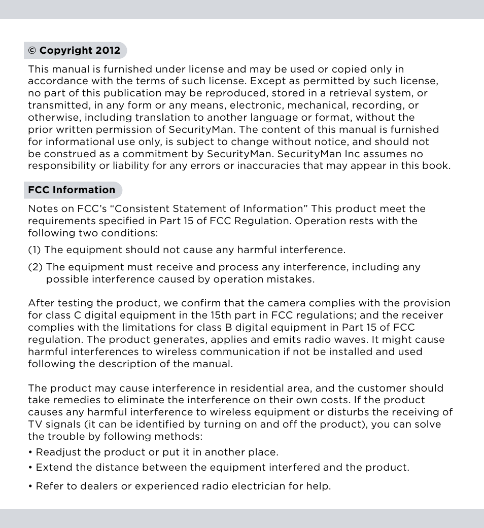 SecurityMan SM-816DT User Manual | Page 2 / 12
