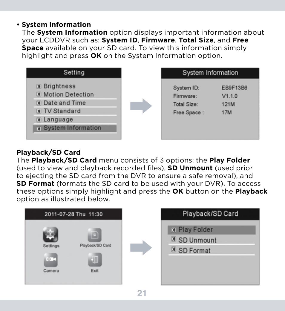 SecurityMan DigiLCDDVR Series User Manual | Page 25 / 36