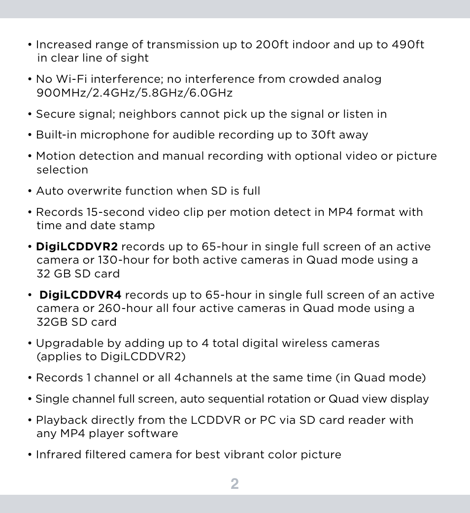 SecurityMan DigiLCDDVR Series User Manual | Page 6 / 36