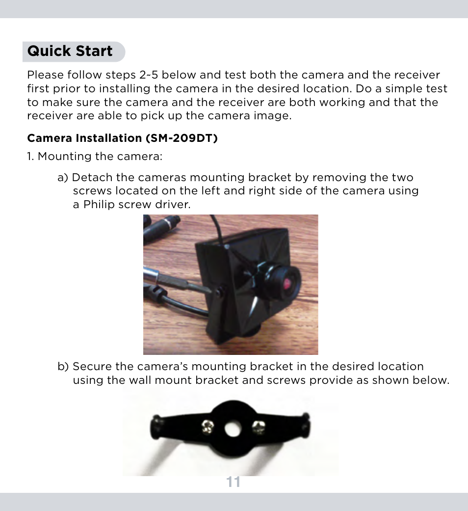 11 quick start | SecurityMan DigiminiAir User Manual | Page 12 / 19