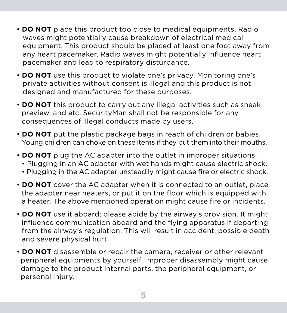 SecurityMan DigiminiAir User Manual | Page 6 / 19