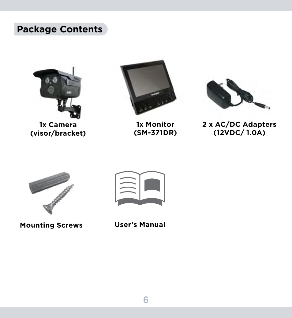 6package contents | SecurityMan DigioutLCD User Manual | Page 10 / 37