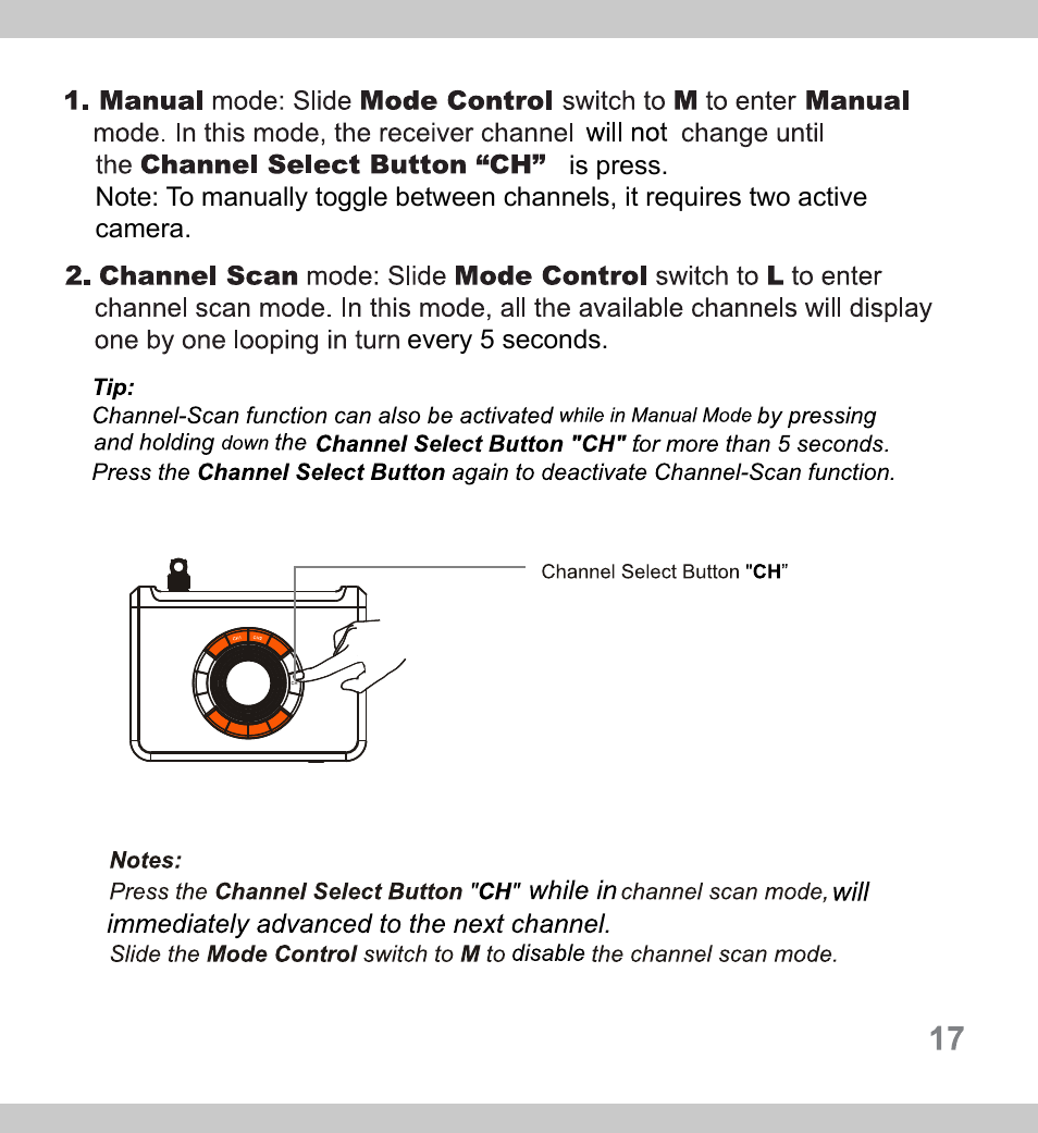 页 17 | SecurityMan FreeCam2 User Manual | Page 17 / 20