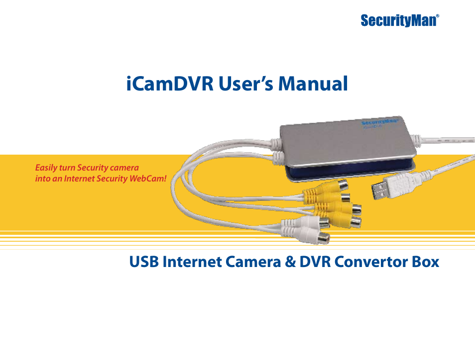 SecurityMan iCamDVR (after Dec. 2011 shipment) User Manual | 106 pages