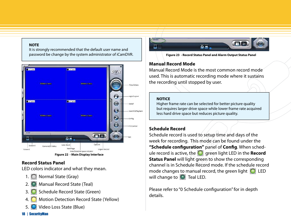 SecurityMan iCamDVR (after Dec. 2011 shipment) User Manual | Page 18 / 106