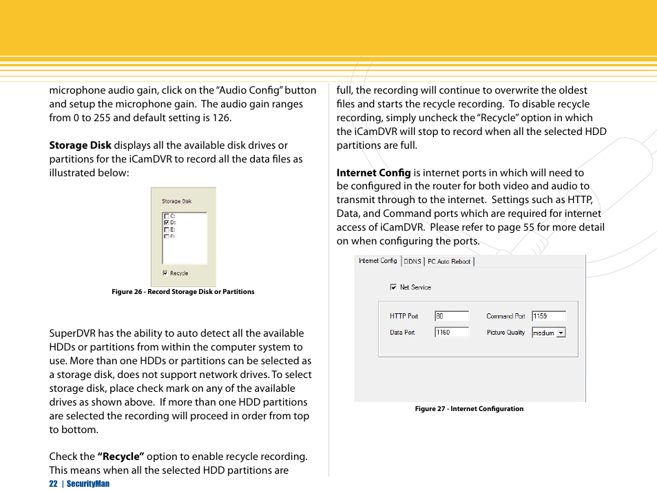 SecurityMan iCamDVR (after Dec. 2011 shipment) User Manual | Page 22 / 106