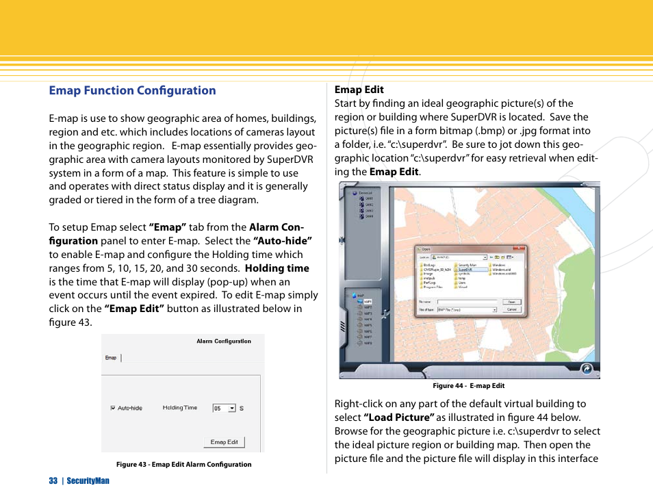 Emap function configuration | SecurityMan iCamDVR (after Dec. 2011 shipment) User Manual | Page 33 / 106