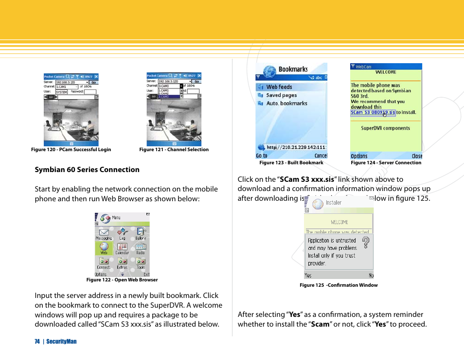 SecurityMan iCamDVR (after Dec. 2011 shipment) User Manual | Page 74 / 106