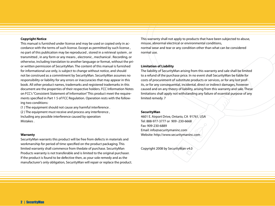 SecurityMan iCamDVR (early 2008 shipment) User Manual | Page 2 / 83