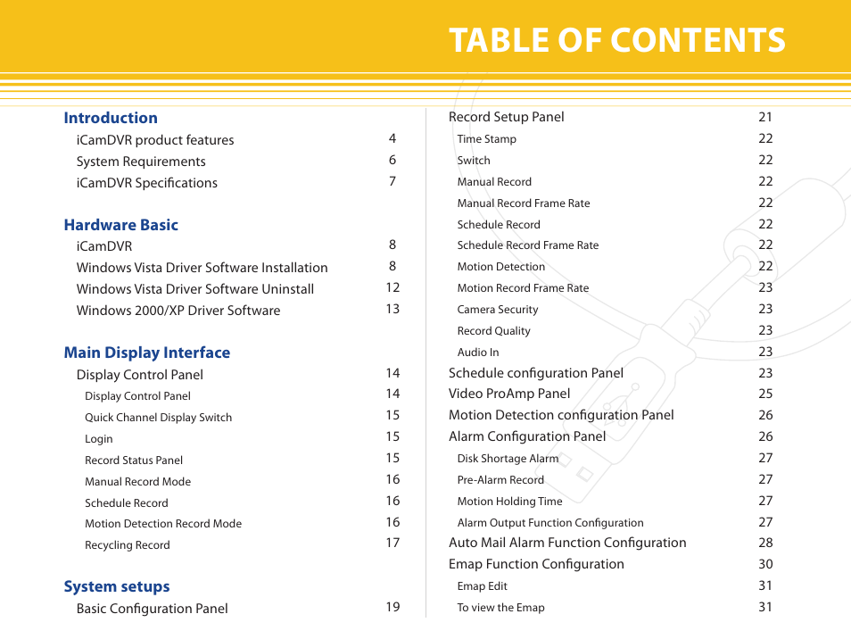 SecurityMan iCamDVR (early 2008 shipment) User Manual | Page 3 / 83