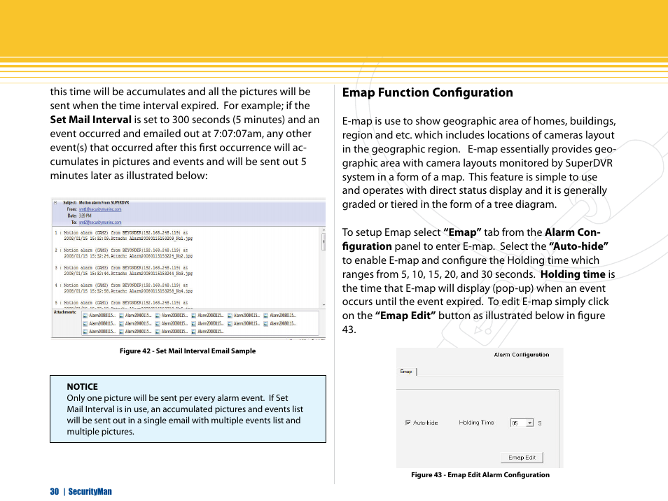 Emap fuction configuration, Emap function configuration | SecurityMan iCamDVR (early 2008 shipment) User Manual | Page 31 / 83