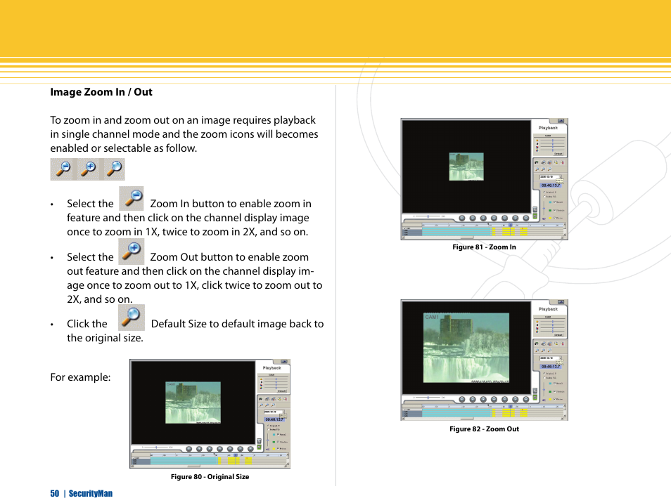 Image zoom in/ out | SecurityMan iCamDVR (early 2008 shipment) User Manual | Page 51 / 83