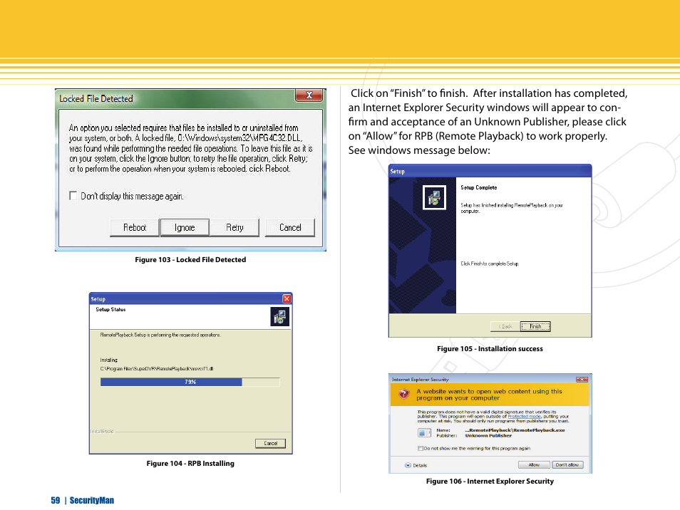 SecurityMan iCamDVR (early 2008 shipment) User Manual | Page 60 / 83