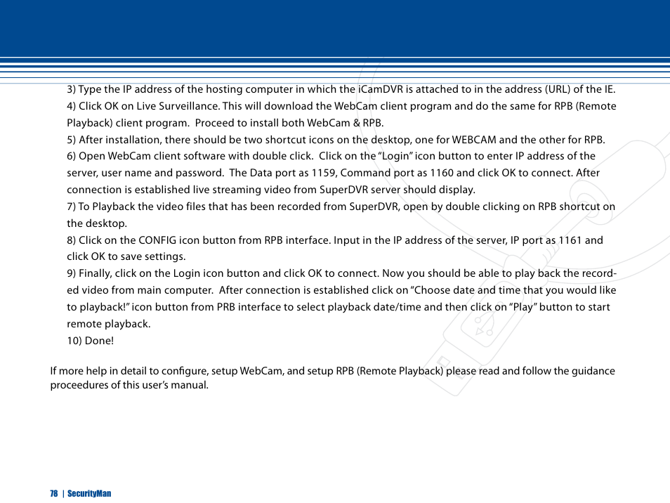 SecurityMan iCamDVR (early 2008 shipment) User Manual | Page 79 / 83