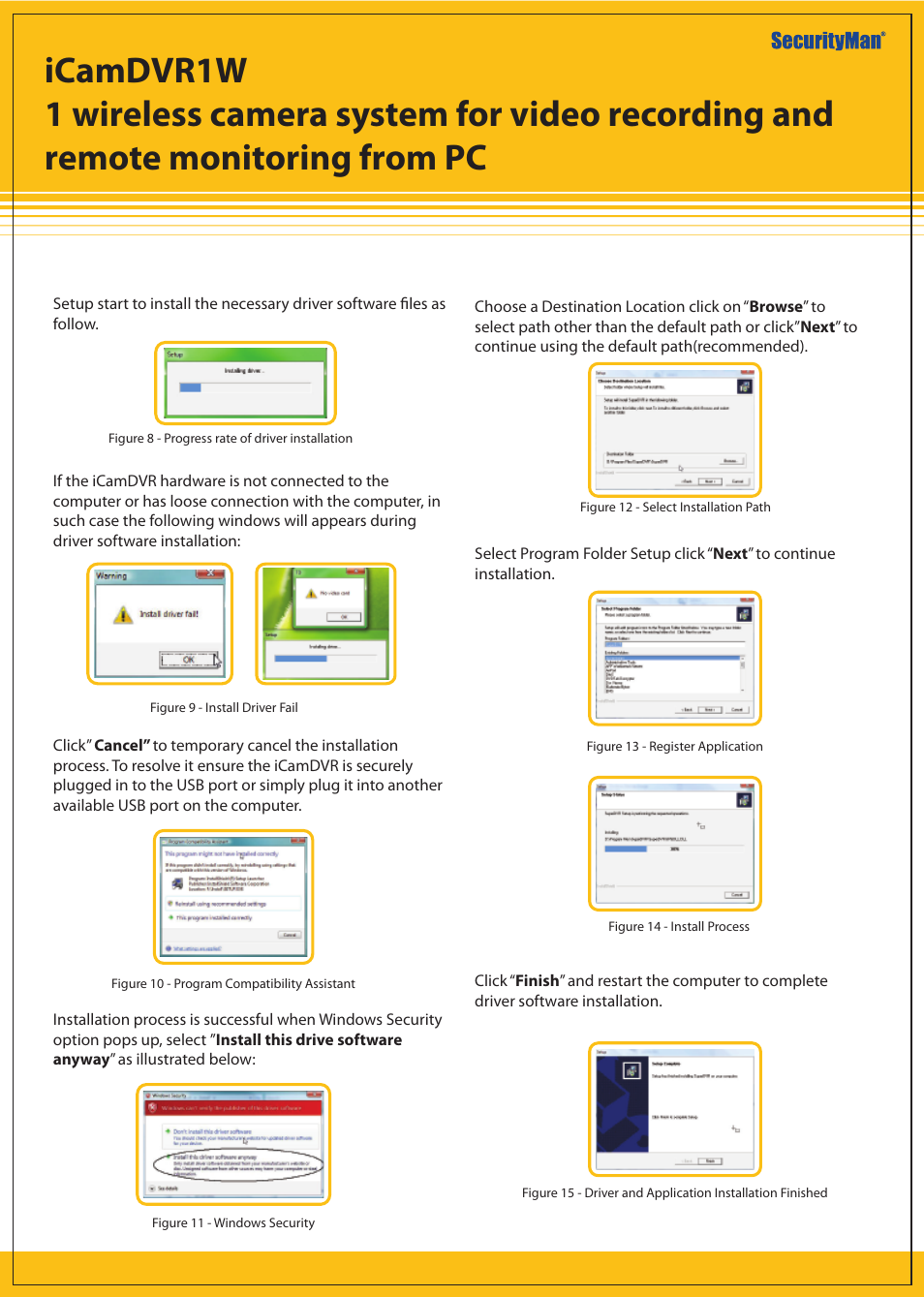 SecurityMan iCamDVR1W User Manual | Page 2 / 4