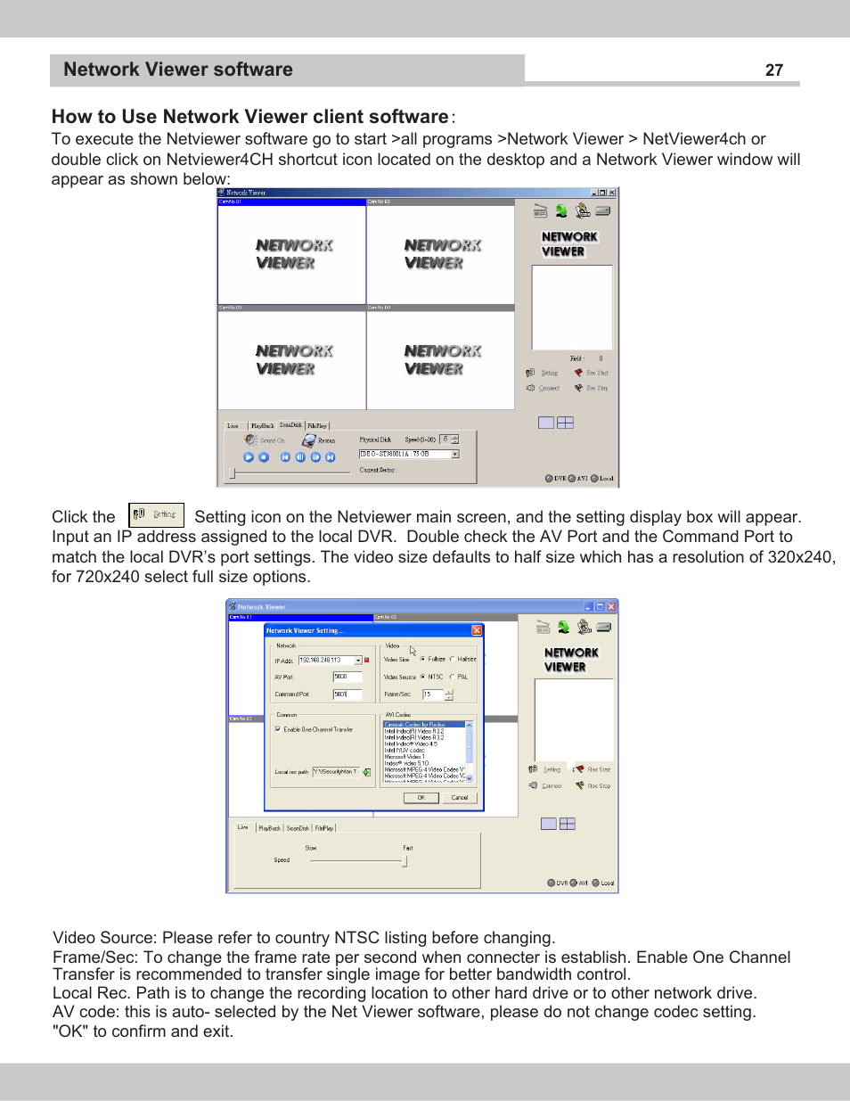 SecurityMan NDVR-04 User Manual | Page 27 / 35