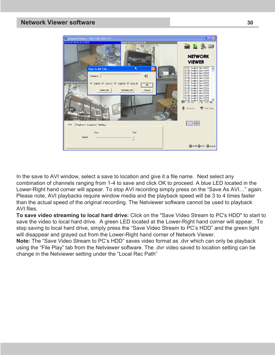 SecurityMan NDVR-04 User Manual | Page 30 / 35