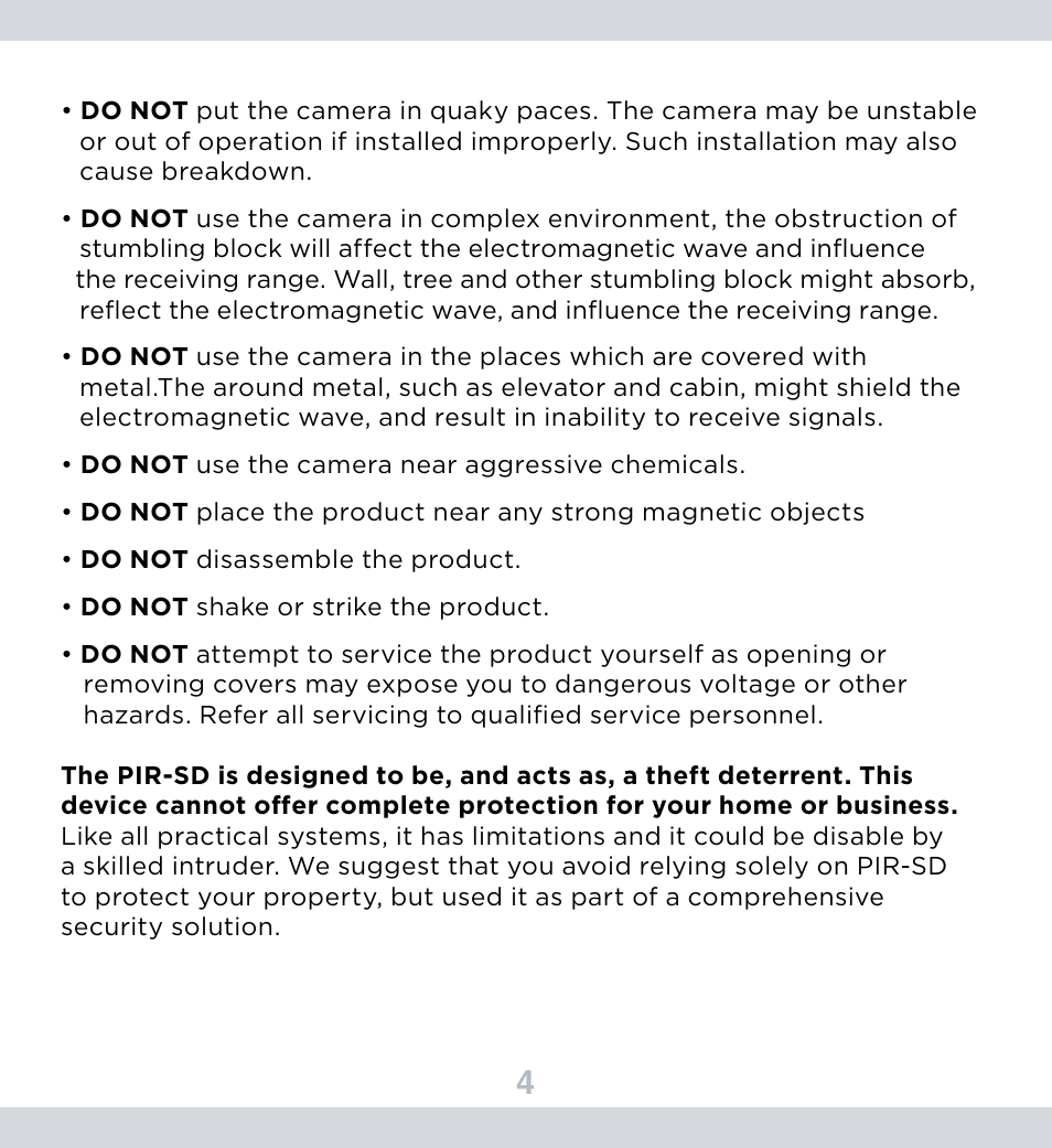 SecurityMan PIR-SD User Manual | Page 8 / 24