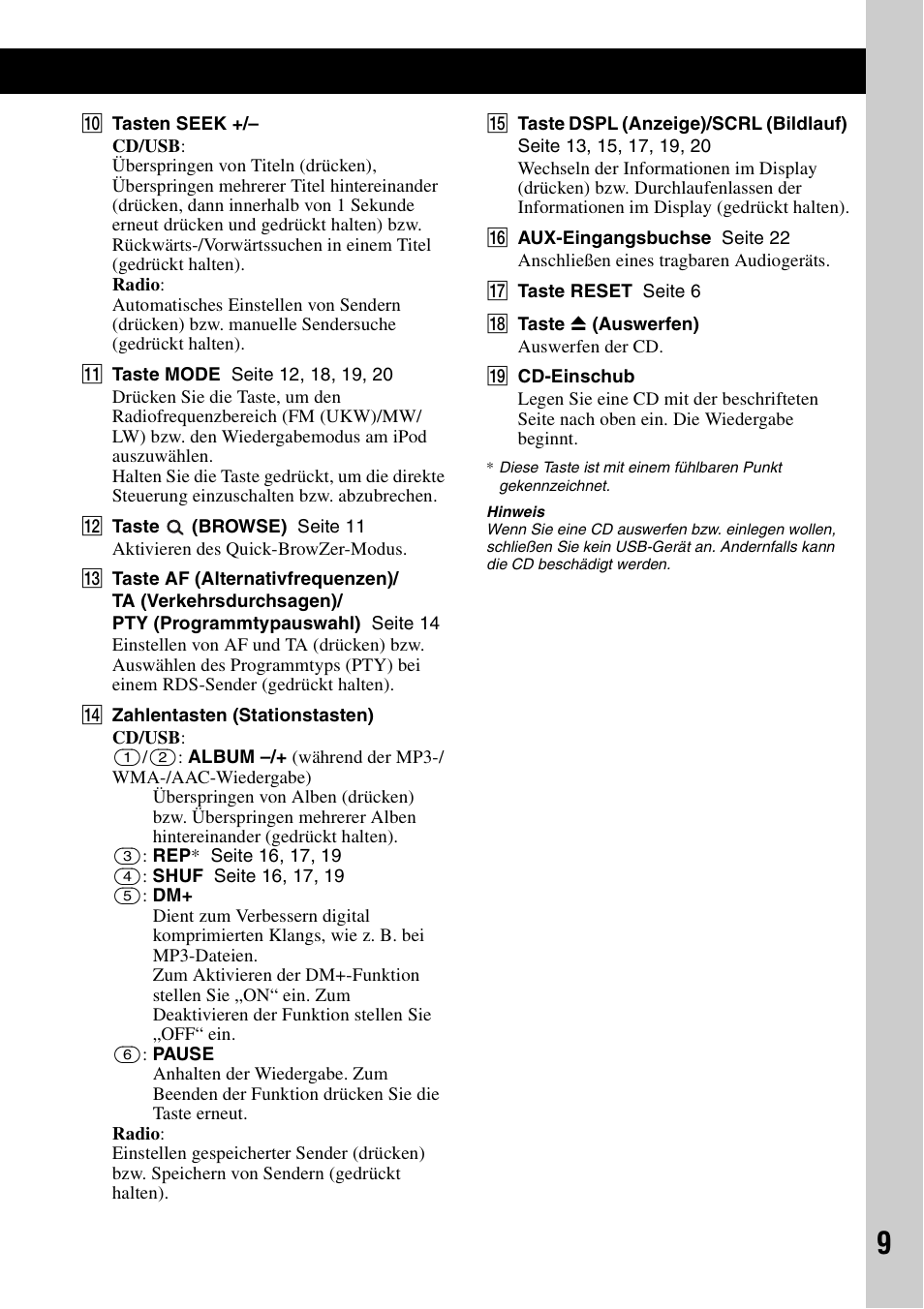 Sony CDX-GT640UI User Manual | Page 35 / 140