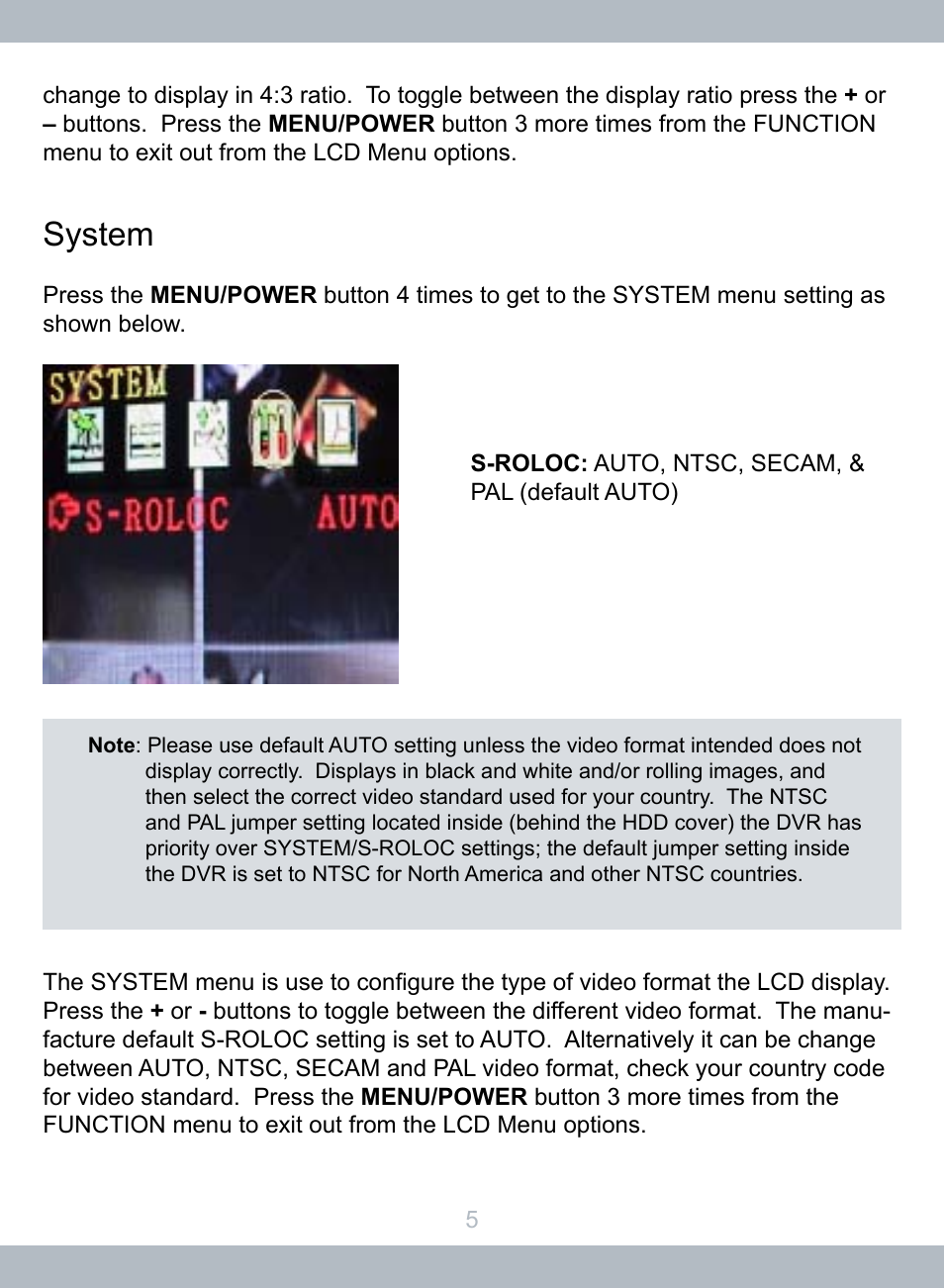 System | SecurityMan LCDDVR4 User Manual | Page 11 / 78