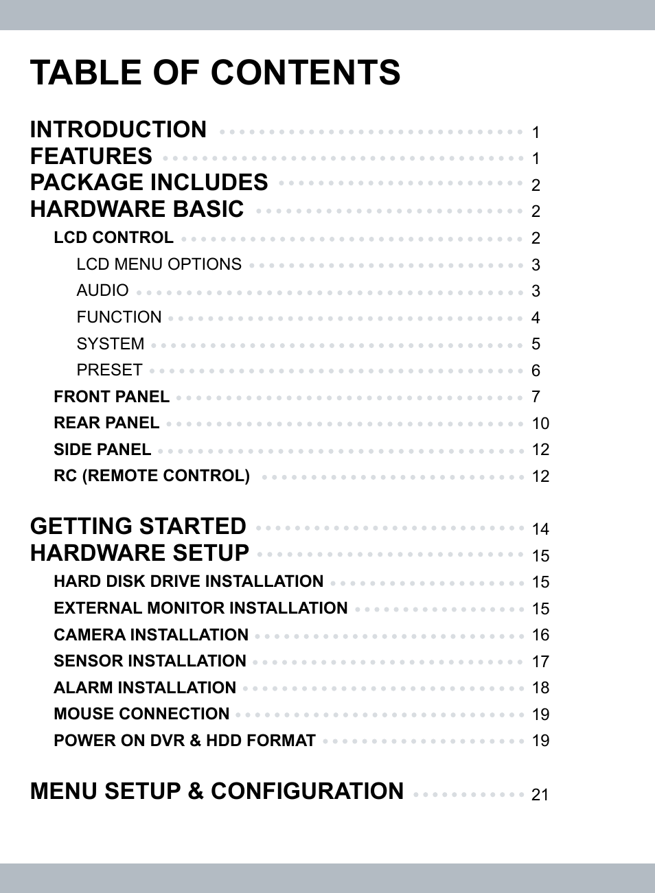 SecurityMan LCDDVR4 User Manual | Page 3 / 78