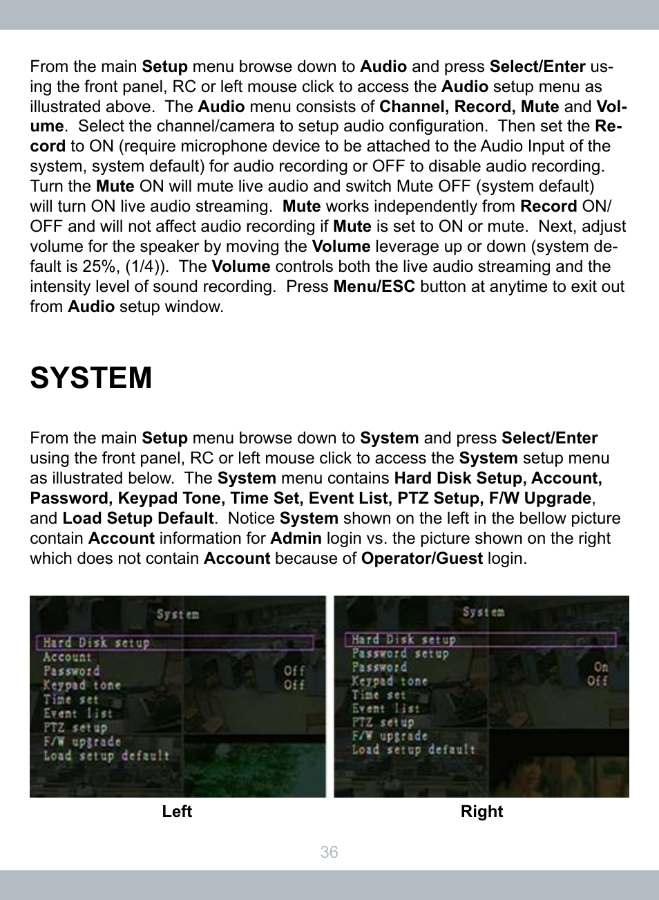 System | SecurityMan LCDDVR4 User Manual | Page 42 / 78