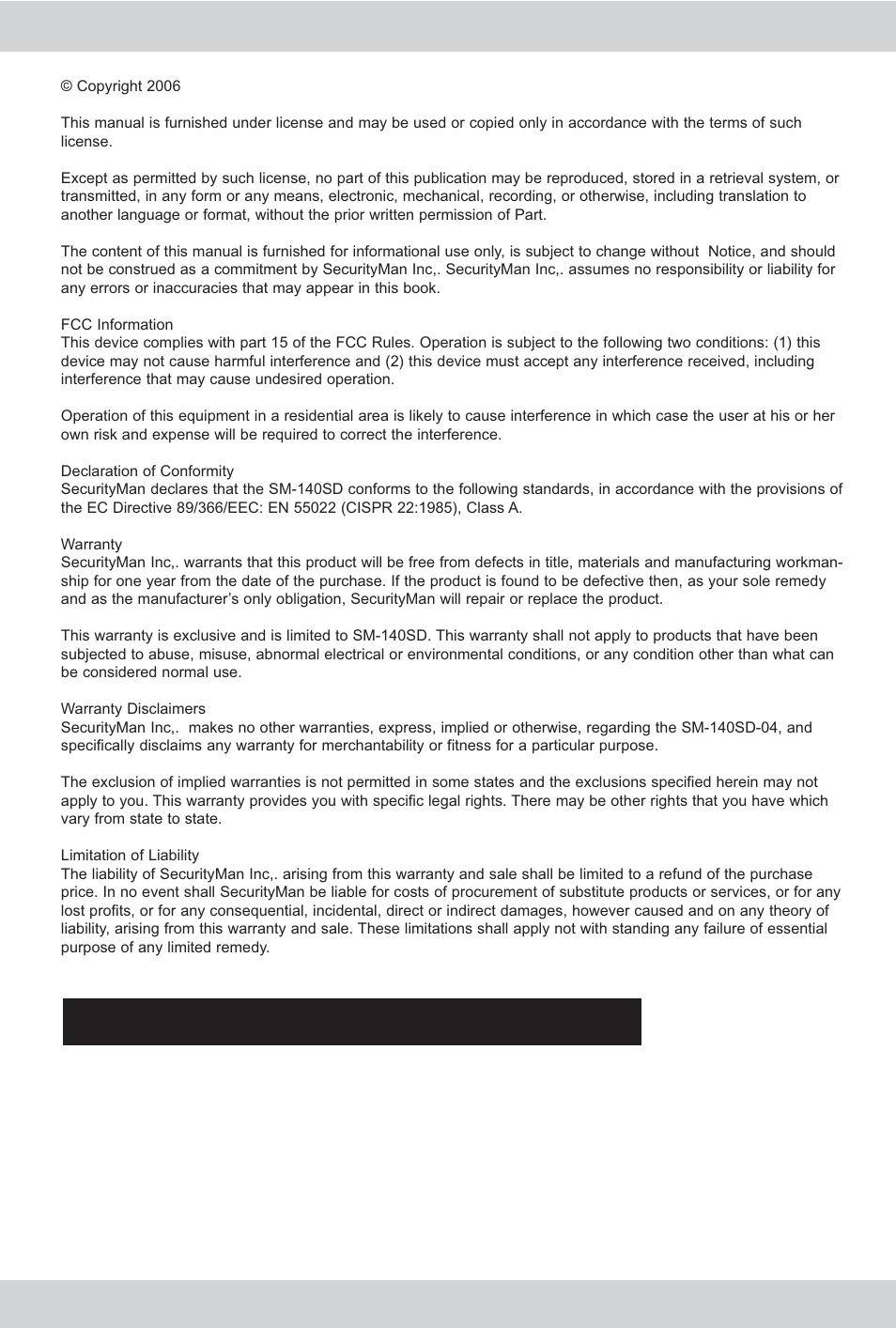SecurityMan SM-14OSD User Manual | Page 2 / 12