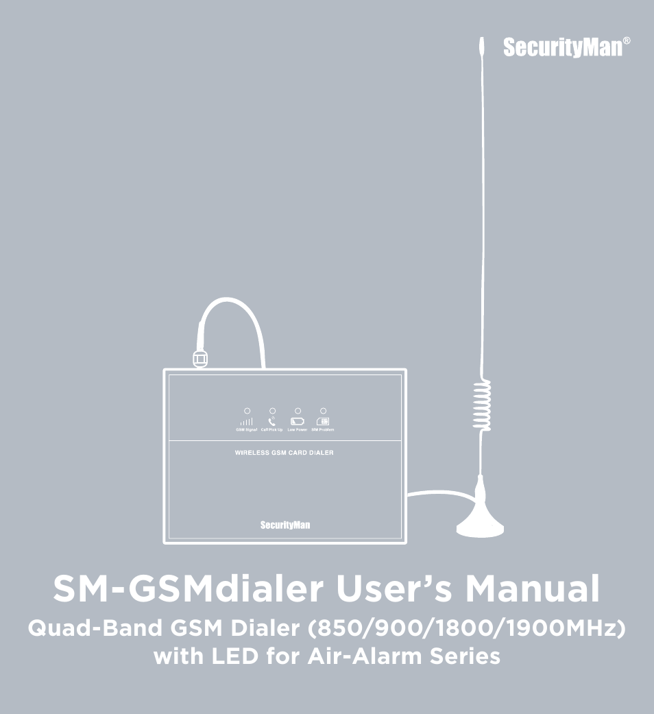 SecurityMan SM-GSMDialer User Manual | 17 pages