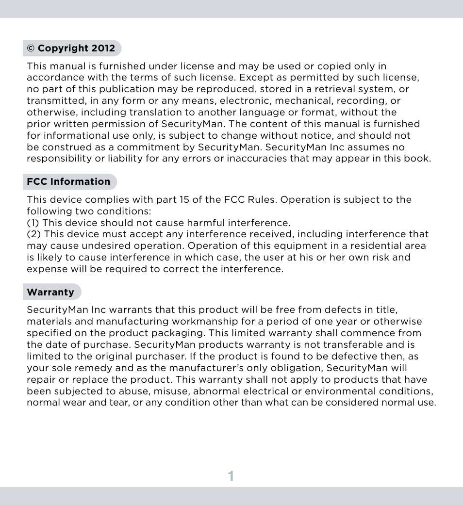 SecurityMan SM-GSMDialer User Manual | Page 2 / 17