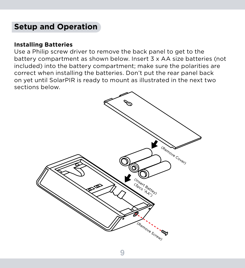 SecurityMan SolarPIR User Manual | Page 10 / 15