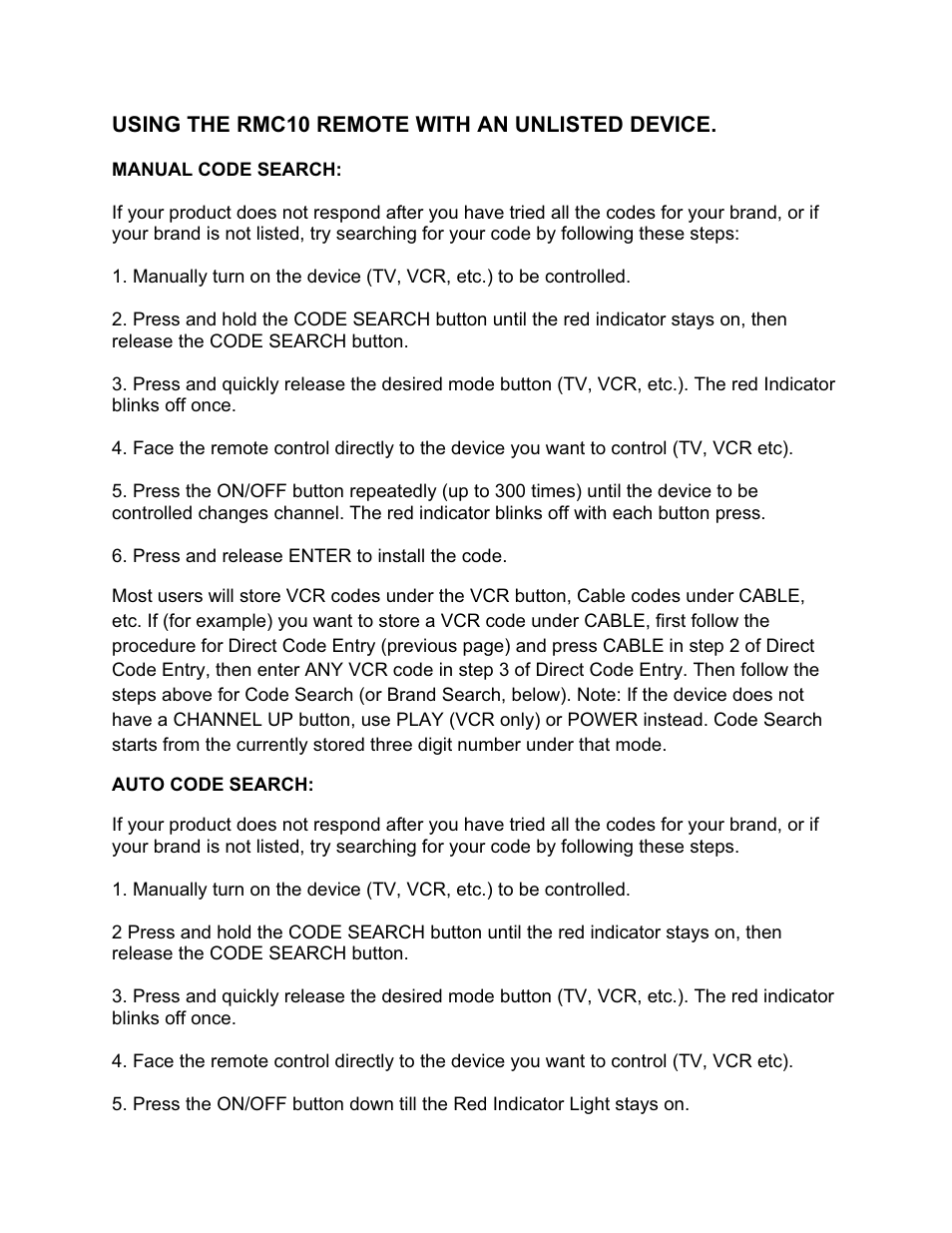 Sentry Industries RMC10 User Manual | 8 pages