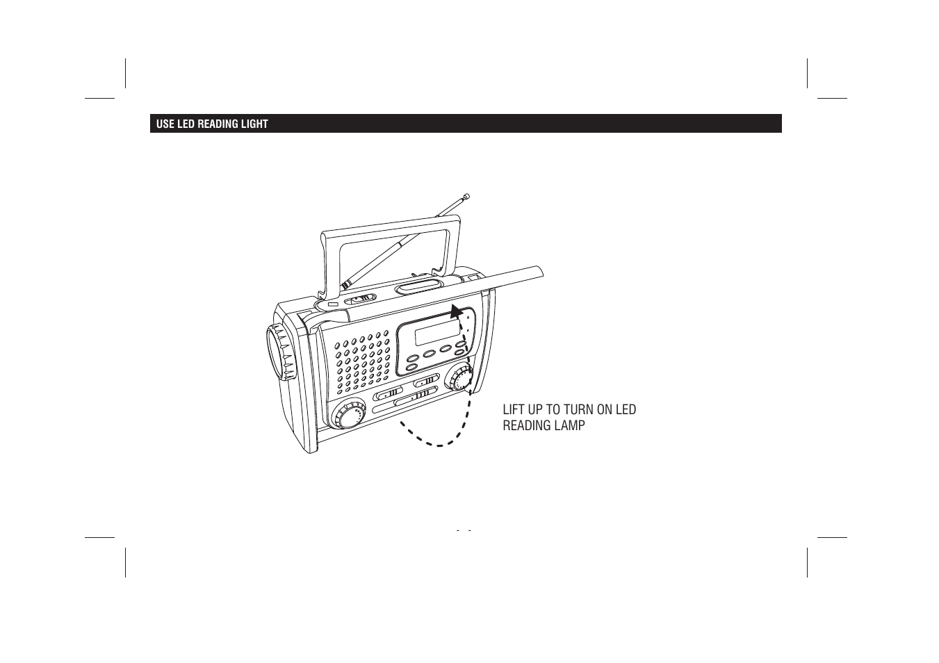 Lift up to turn on led reading lamp | Sentry Industries PR911 User Manual | Page 12 / 13