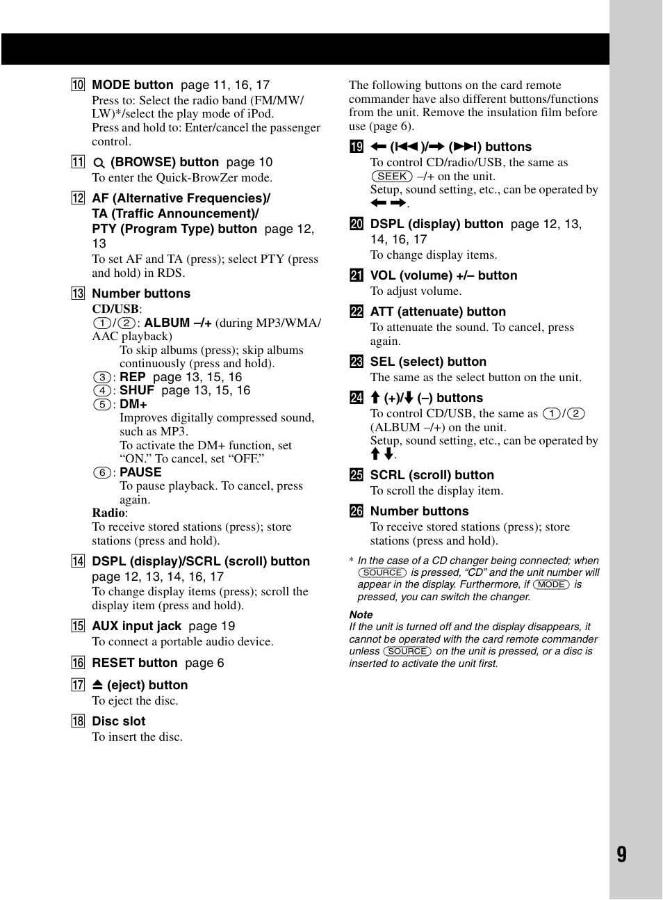 Sony CDX-MR60UI User Manual | Page 9 / 172