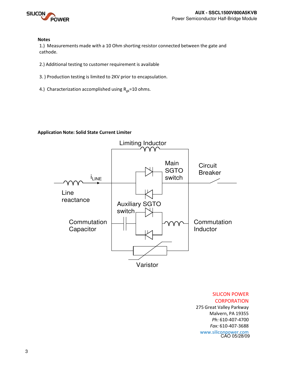 Silicon Power AUX SSCL 1500V 800A 5KVB_Power Semiconductor Half-Bridge Module User Manual | Page 3 / 4