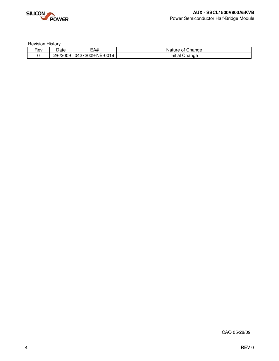Silicon Power AUX SSCL 1500V 800A 5KVB_Power Semiconductor Half-Bridge Module User Manual | Page 4 / 4