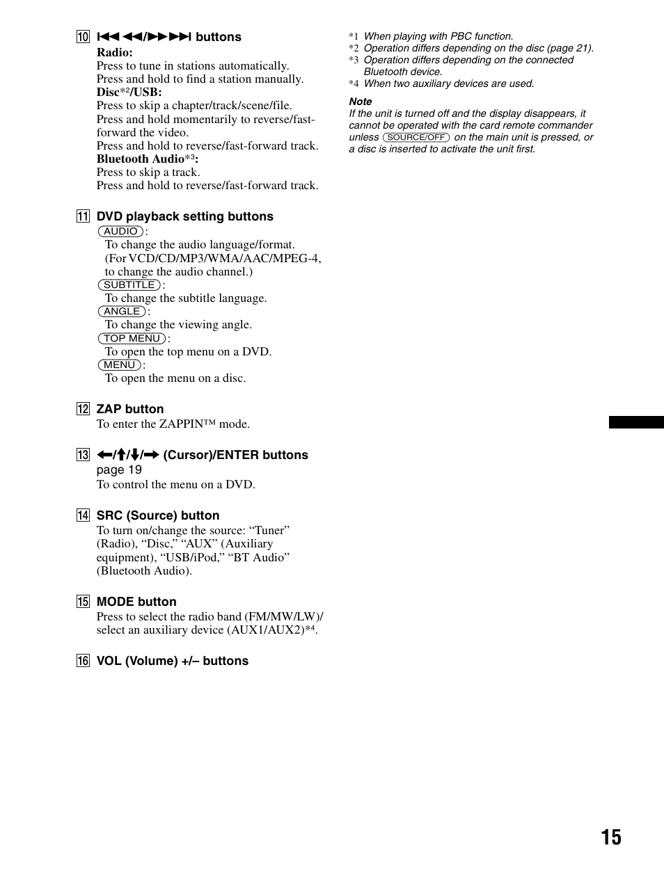 Sony XAV-70BT User Manual | Page 15 / 240