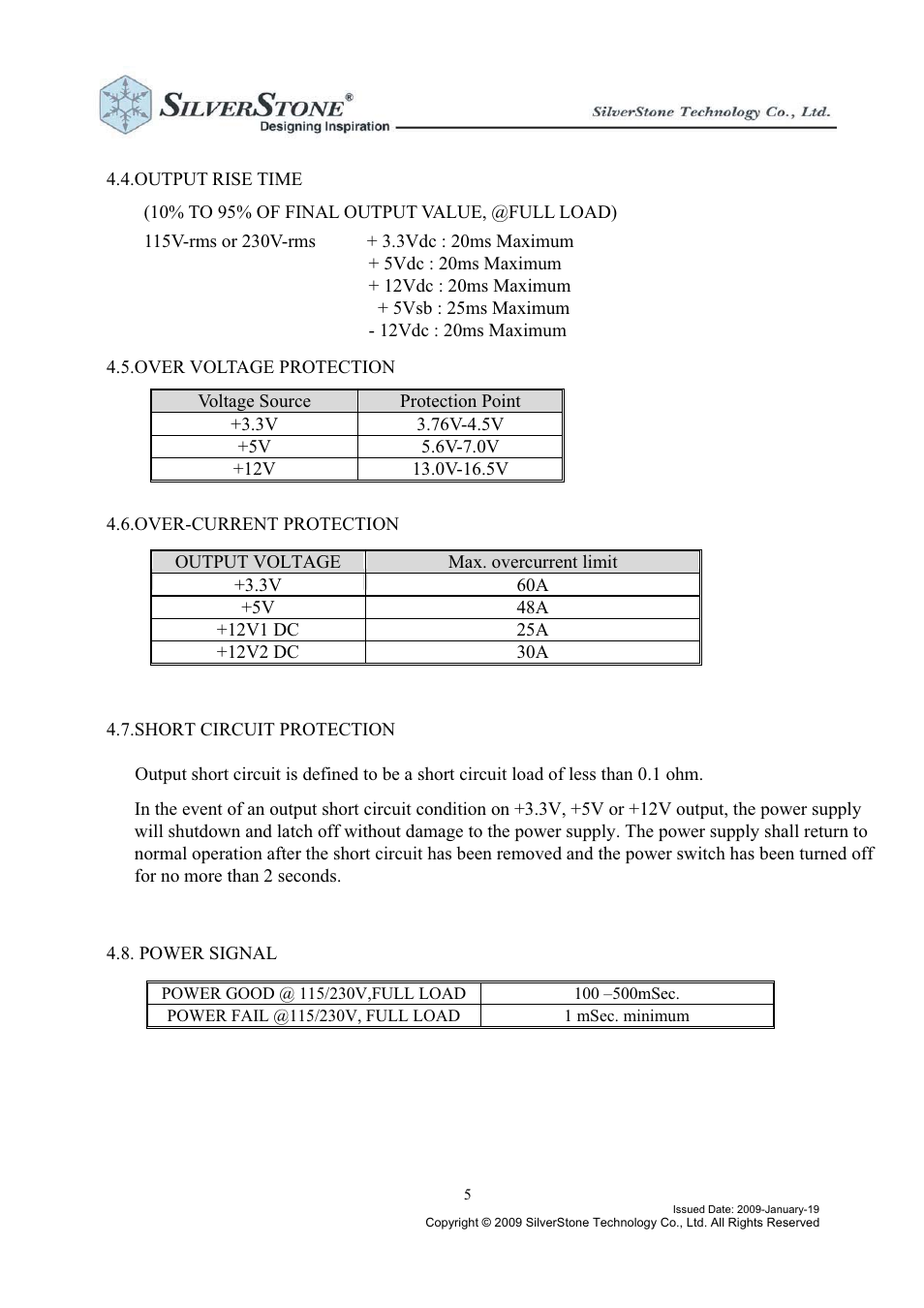 Sg05-power300w-manual-5 | SilverStone SG05 Power supply User Manual | Page 5 / 8