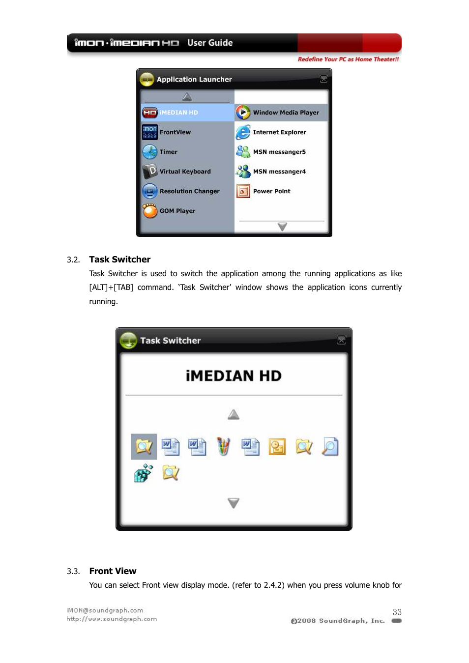 SilverStone iMON User Manual | Page 33 / 36