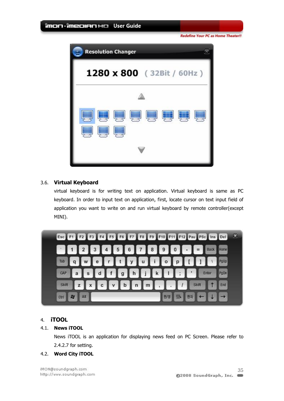 Itoo | SilverStone iMON User Manual | Page 35 / 36