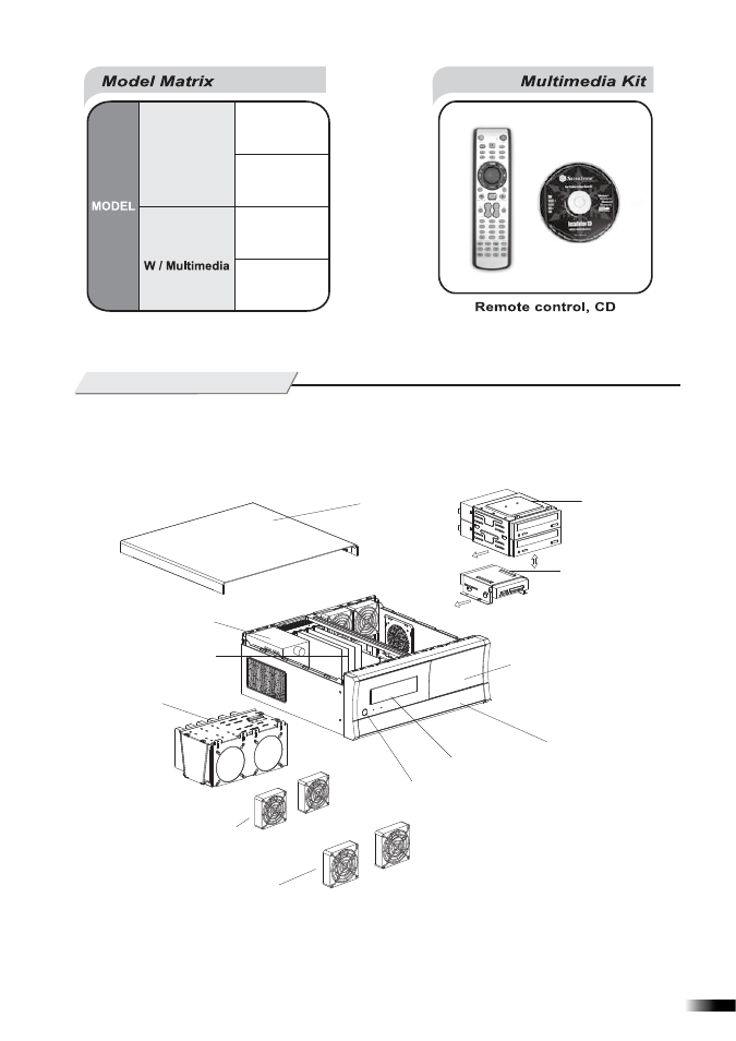 Manual-gd01-p2-v2, Disassemble chart, Gd01mx | SilverStone GD01MX User Manual | Page 3 / 12