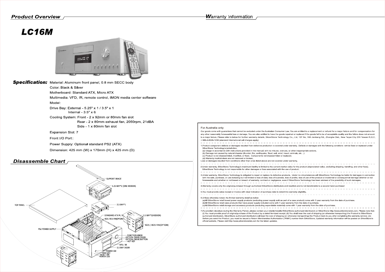 Lc16說明書-1-v3 | SilverStone LC16M User Manual | Page 2 / 4