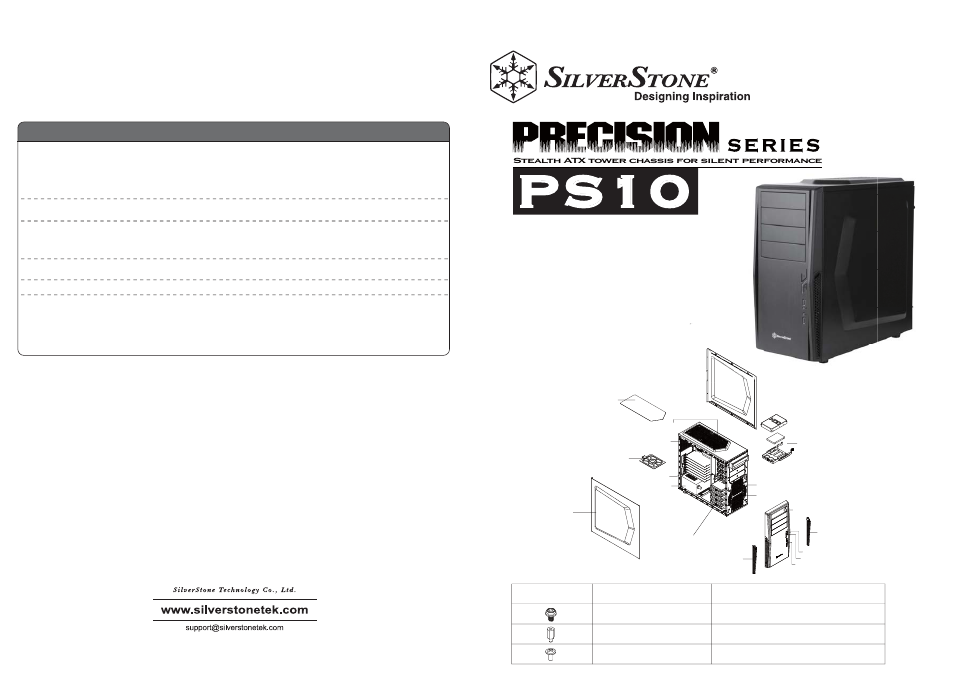 SilverStone PS10 User Manual | 2 pages