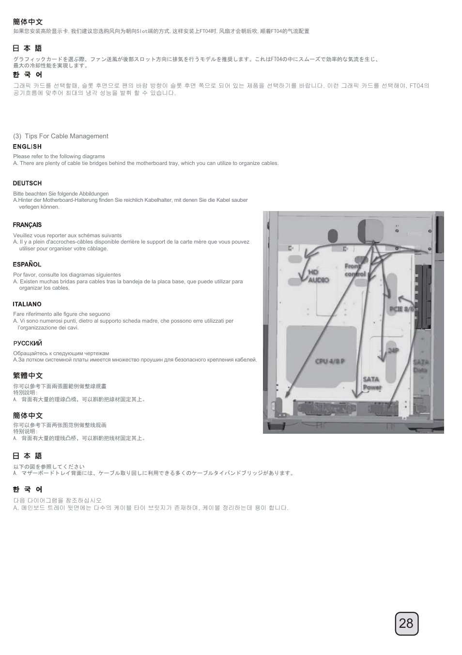Manual_ft04(c207)-v1-p28, Optimal thermal performance layout | SilverStone FT04 User Manual | Page 29 / 48